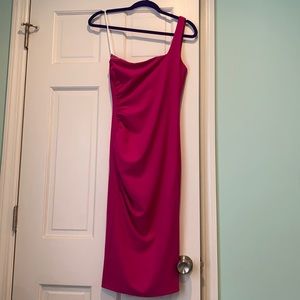 One shoulder midi dress